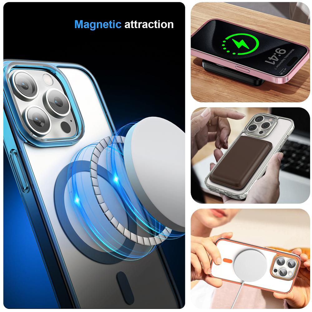 ColorPop ColorPop iPhone 15 Pro Max Skal CH MagSafe Transparent/Mörk Blå