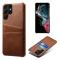 KSQ KSQ Samsung Galaxy S23 Ultra Skal Med 2 Kortfack Brun