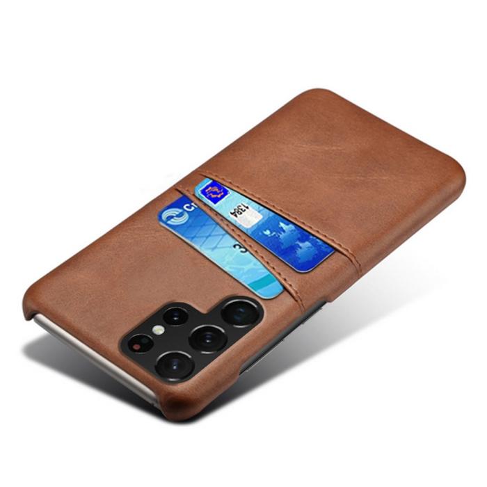 Bild 3, KSQ KSQ Samsung Galaxy S23 Ultra Skal Med 2 Kortfack Brun