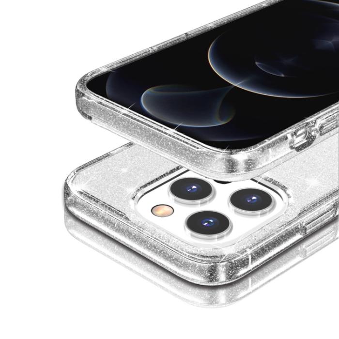 Bild 5,  iPhone 14 Pro Max Skal Shockproof Glitter TPU Transparent