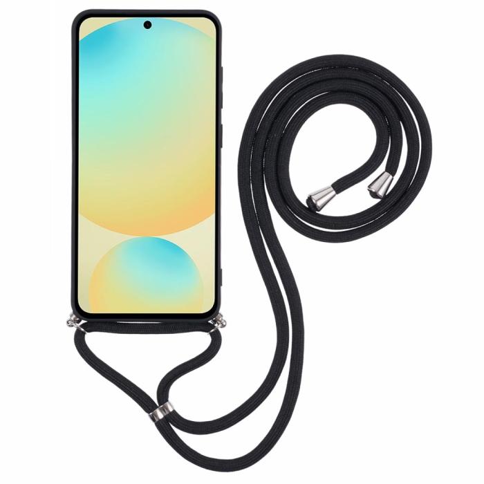 Bild 2,  Samsung Galaxy S25 Skal TPU Med Mobilsnöre Svart