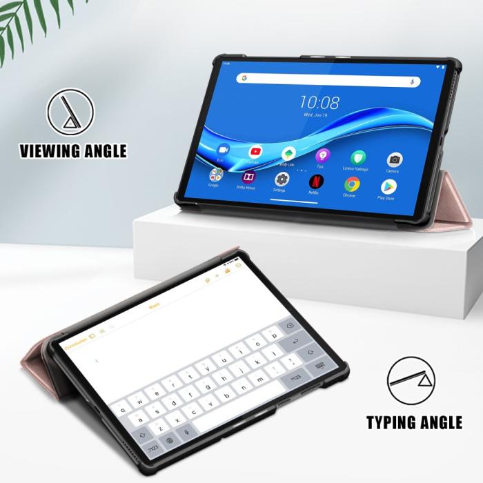 Bild 2,  Lenovo Tab M10 HD (2nd Gen) - Tri-Fold Fodral - Roséguld