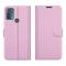 Motorola Moto G50 - Litchi Plånboksfodral - Ljus Rosa