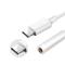  USB-C till AUX 3.5 mm adapter - Vit