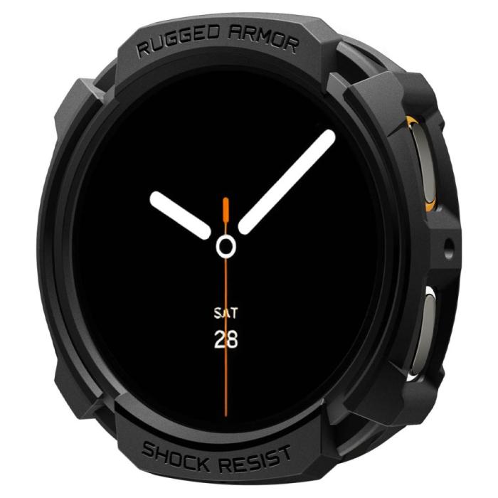 Bild 3, Spigen Spigen Galaxy Watch 8 44 mm Skal Rugged Armor Matt Svart