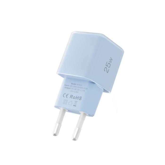 Bild 4, Tech-Protect Tech-Protect 25W PD USB-C Väggladdare Baby Blue