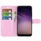  Samsung Galaxy A03 Fodral Litchi Läder Ljus Rosa