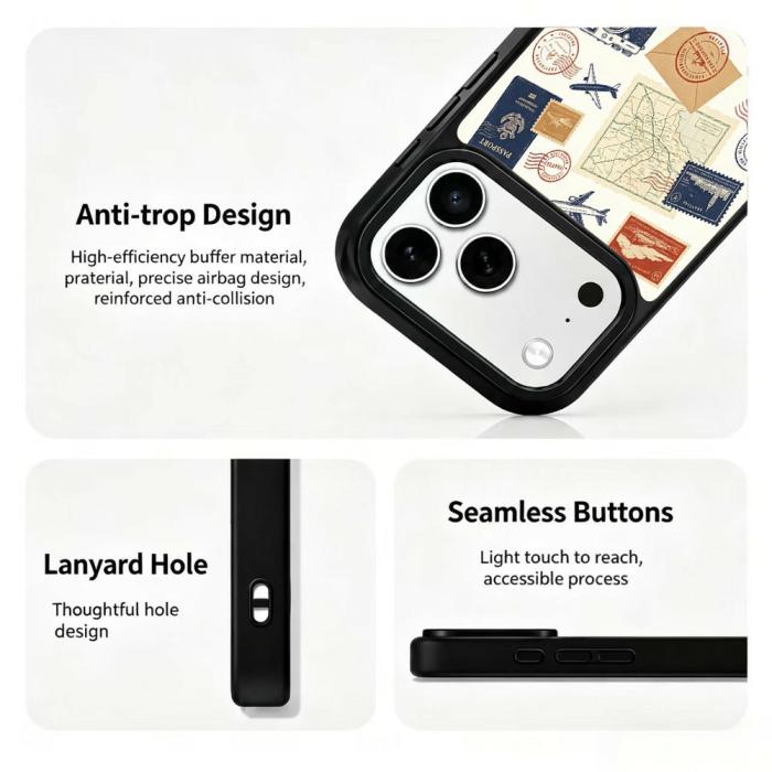 Bild 3,  iPhone 18 Pro Max/17 Pro Max Skal MagSafe UV-Mönster Resa