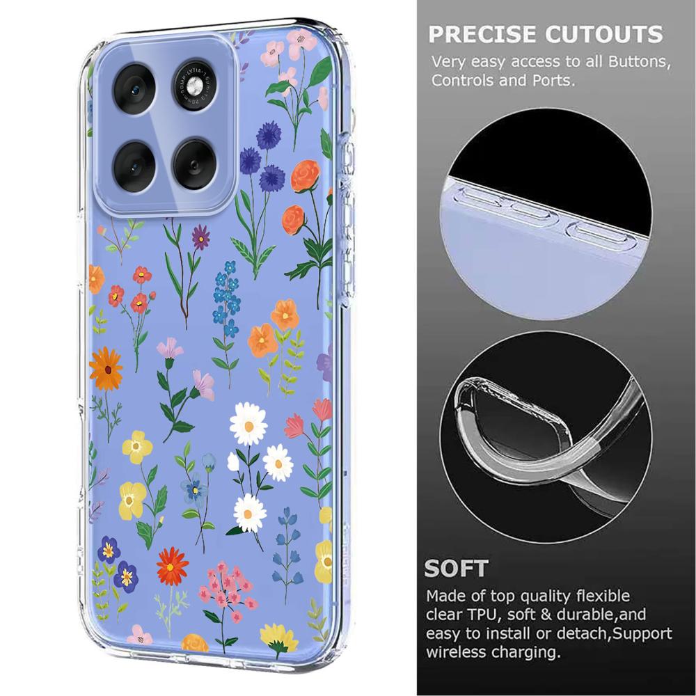  Motorola Moto G86 5G Skal Med Tryck Blommor