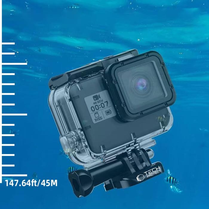 Bild 3, Tech-Protect Tech-Protect GoPro Hero 5/6/7 Vattentät Fodral Transparent