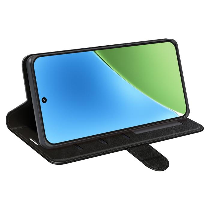 Bild 3,  Xiaomi 15 Fodral Crazy Horse Läder Svart