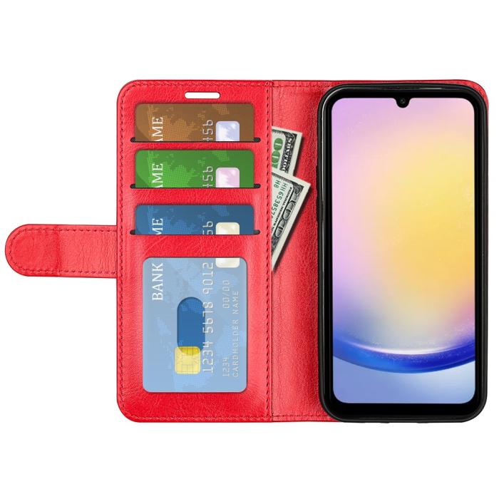 Bild 2,  Samsung Galaxy A26 5G Fodral Crazy Horse Läder Röd