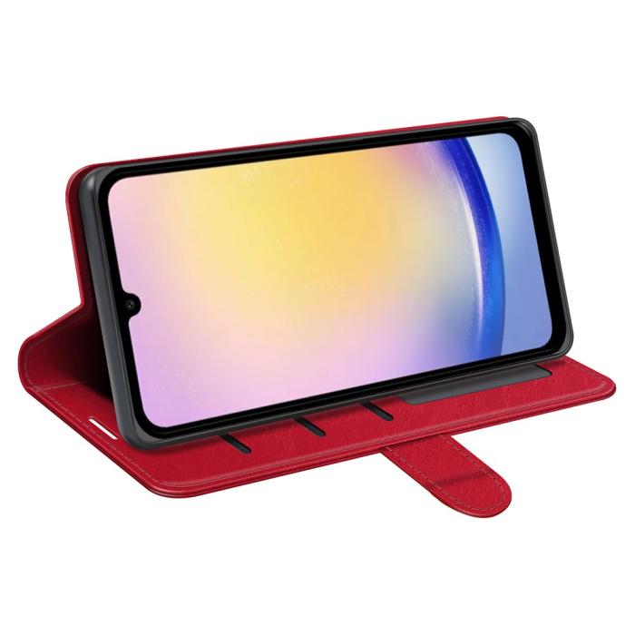Bild 3,  Samsung Galaxy A26 5G Fodral Crazy Horse Läder Röd