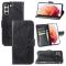  Samsung Galaxy S21 FE Fodral Big Butterfly Läder Svart
