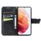  Samsung Galaxy S21 FE Fodral Big Butterfly Läder Svart