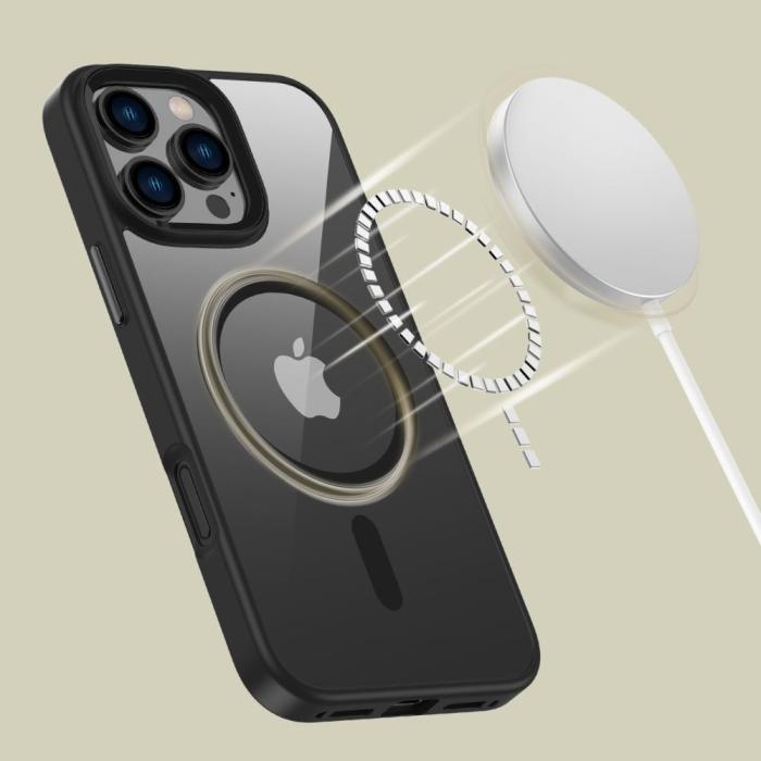 Bild 4, Tech-Protect Tech-Protect iPhone 16 Pro Max Skal MagSafe MagMat Svart/Transparent