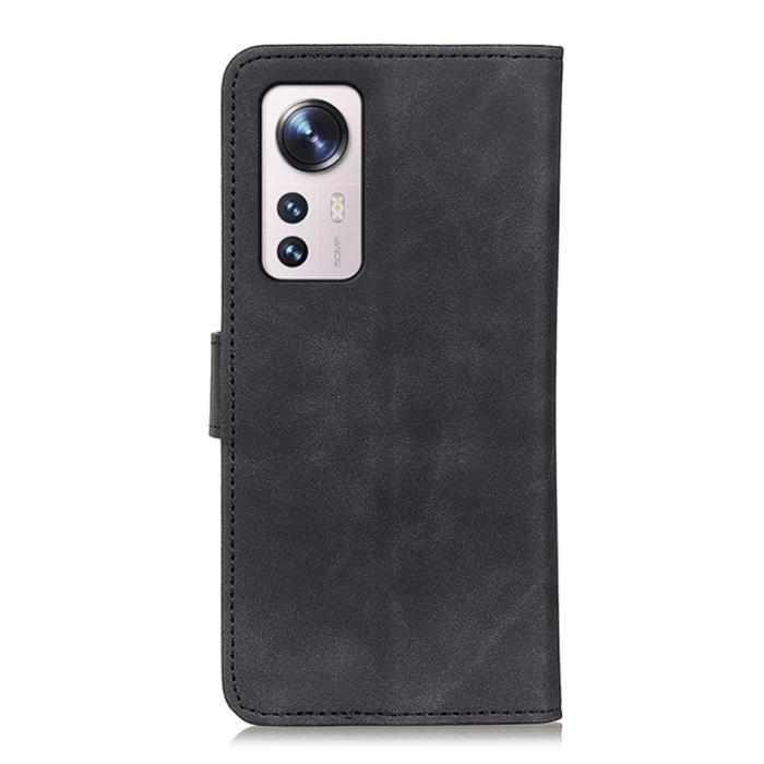Bild 3, KHAZNEH KHAZNEH Xiaomi 12 Pro Fodral Retro Läder Svart