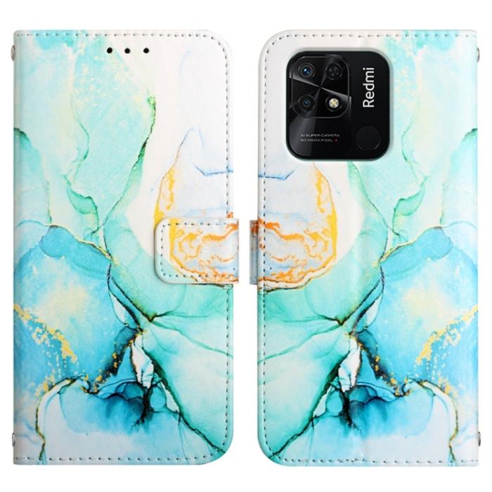 Bild 2,  Xiaomi Redmi 10C Fodral Marmor Grön