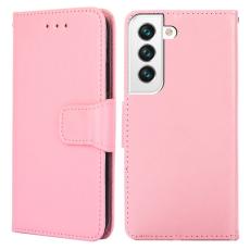  Samsung Galaxy S23 Plus Fodral L&auml;der Ljus Rosa