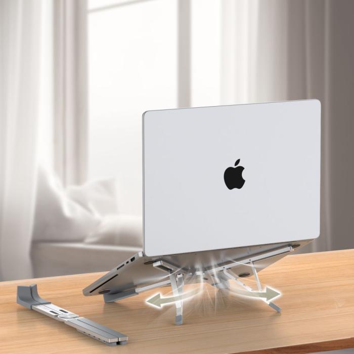Bild 6, Tech-Protect Tech-Protect Universal Justerbart Laptop Stativ Silver