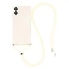  Samsung Galaxy A07 Skal TPU Med Mobilsn&ouml;re Vit