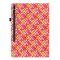  Samsung Galaxy Tab S7 Plus / Tab S8 Plus Fodral Vävd Textur Rosa/Gul