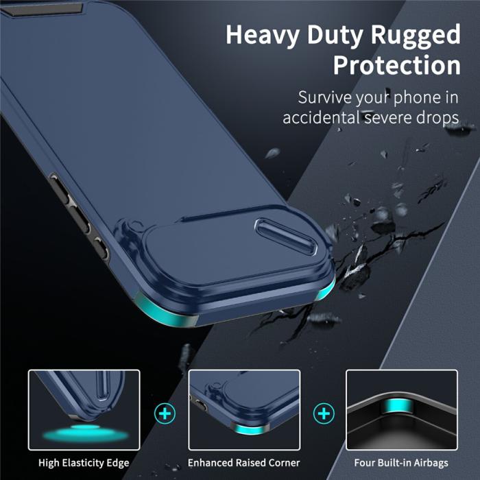 Bild 2,  iPhone Air Skal Hybrid Armor CamCover Blå