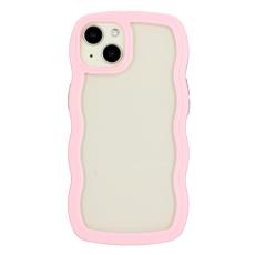  iPhone 15 Skal Wavy Hybrid Transparent/Rosa