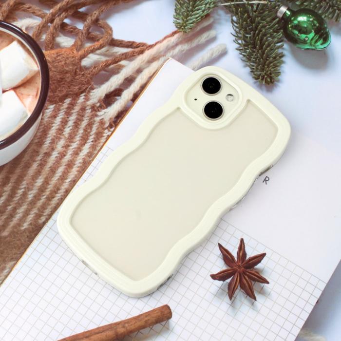 Bild 3,  iPhone 14 Skal Wavy Hybrid Transparent/Vit