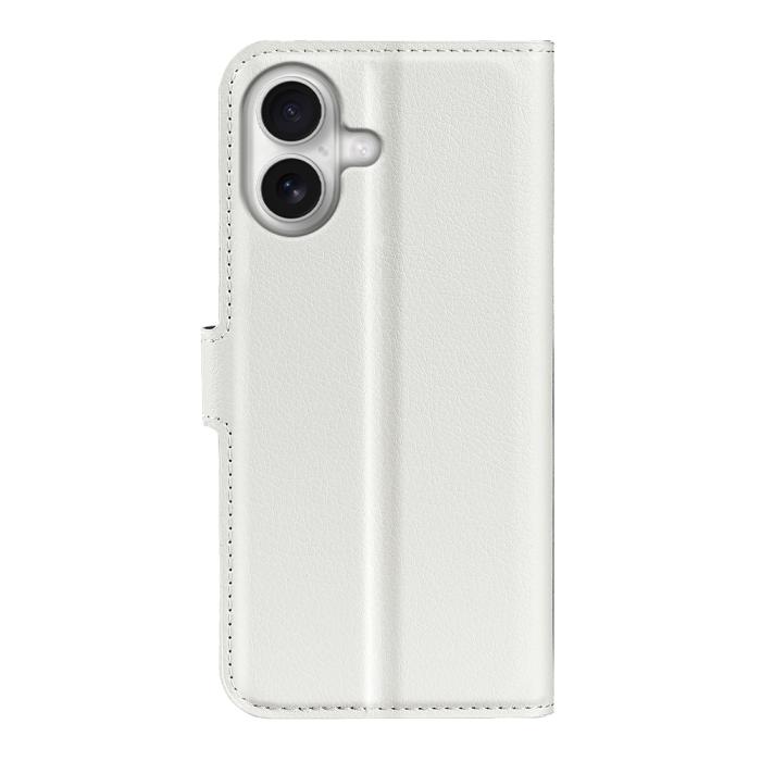 Bild 6,  iPhone 17 Fodral Litchi Läder Vit