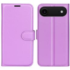  iPhone Air Fodral Litchi L&auml;der Lila