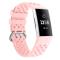  Silikon Armband Ihåligt Fitbit Charge 3 / 4 Ljus Rosa