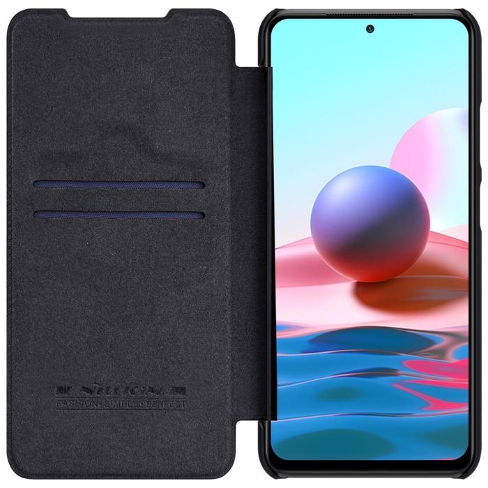 Bild 3, NILLKIN Xiaomi Redmi Note 10S - NILLKIN Qin Läder Fodral - Svart