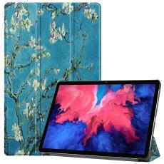  Lenovo Tab P11 / P11 Plus - Tri-Fold L&auml;der Fodral - Peach Blossom