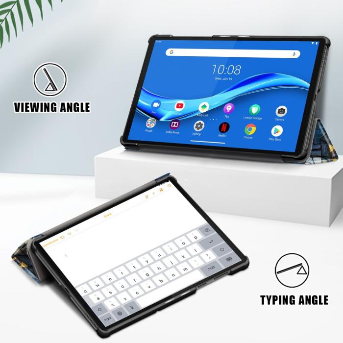 Bild 2,  Lenovo Tab M10 HD (2nd Gen) - Tri-Fold Fodral - Brush Painting