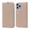  iPhone 13 Pro - Silkeslent Läder Flip Fodral - Roséguld