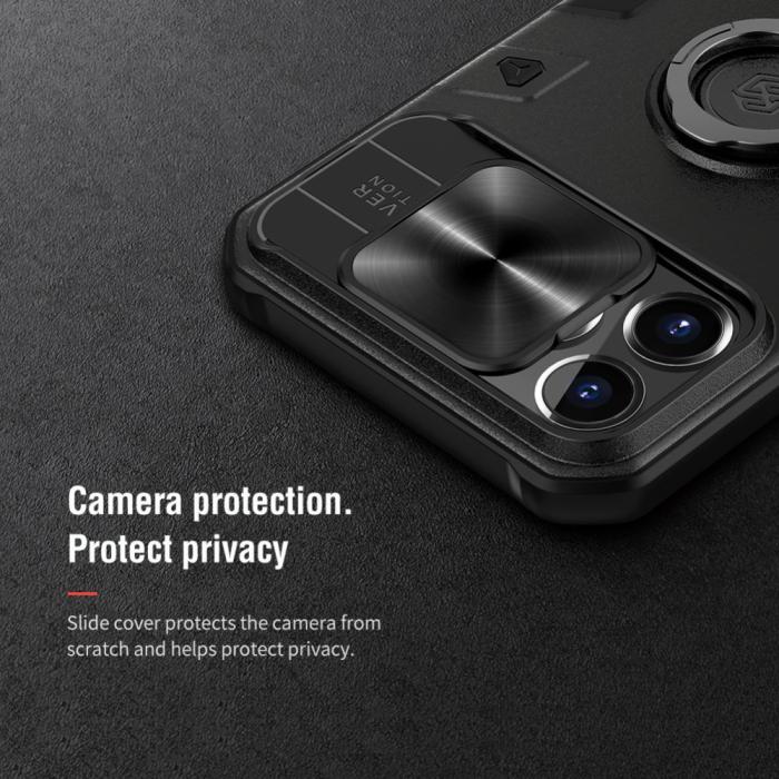 Bild 3, NILLKIN iPhone 13 Pro - NILLKIN CamShield Armor Hybrid Ring Skal - Svart