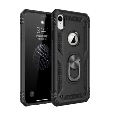  iPhone XR - Hybrid Armor Ring Skal - Svart