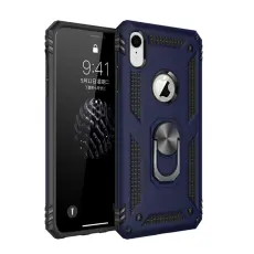  iPhone XR - Hybrid Armor Ring Skal - M&ouml;rk Bl&aring;