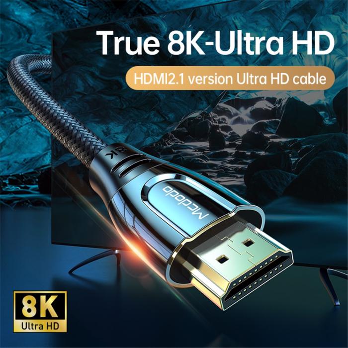 Bild 2, MCDODO Mcdodo 2m 8K HD HDMI - HDMI Kabel Svart