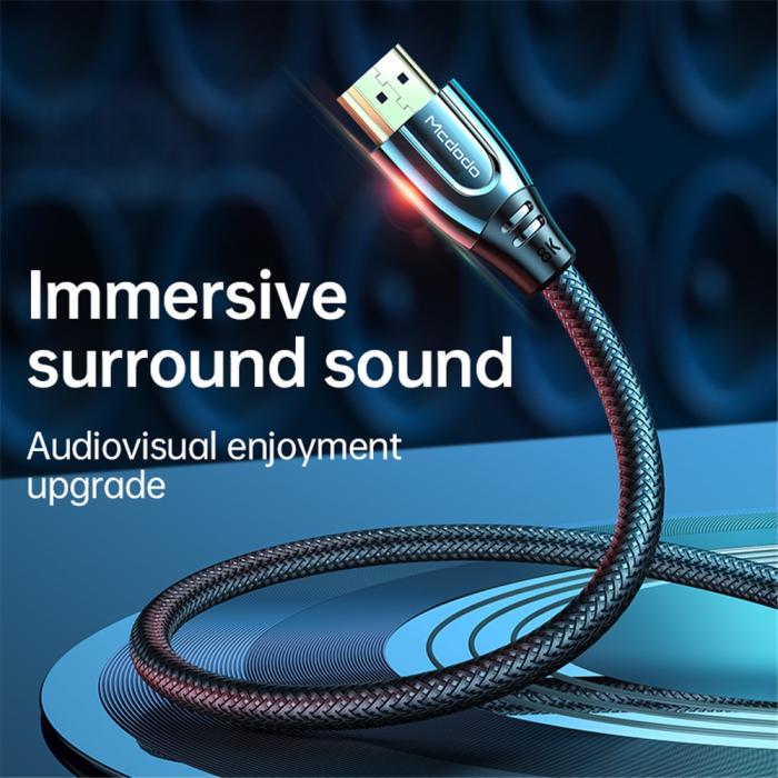 Bild 3, MCDODO Mcdodo 2m 8K HD HDMI - HDMI Kabel Svart