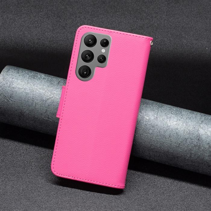Bild 6,  Samsung Galaxy S24 Ultra Fodral Litchi Shark Rosa