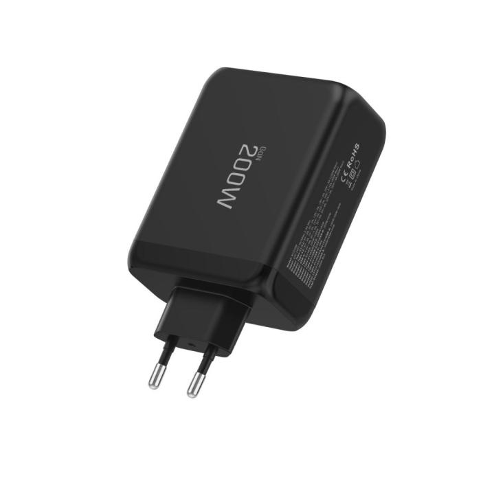 Bild 4, Tech-Protect Tech-Protect 200W Väggladdare PD QC3.0 USB-C / USB-A Svart