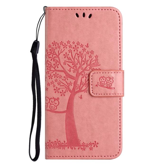 Bild 4,  Motorola Moto G86 Power/G86 5G Fodral Träd Tryck Rosa