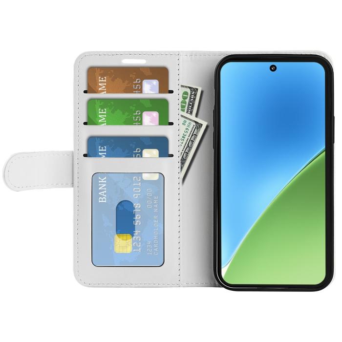 Bild 2,  Xiaomi 15 Fodral Crazy Horse Läder Vit