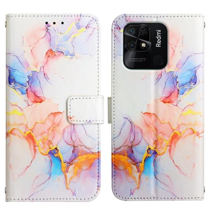 Bild 2,  Xiaomi Redmi 10C Fodral Marmor Galaxy Vit