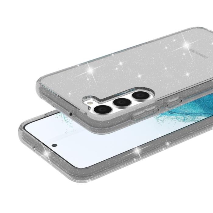 Bild 4,  Samsung Galaxy S23 Plus Skal Glitter Hybrid Grå
