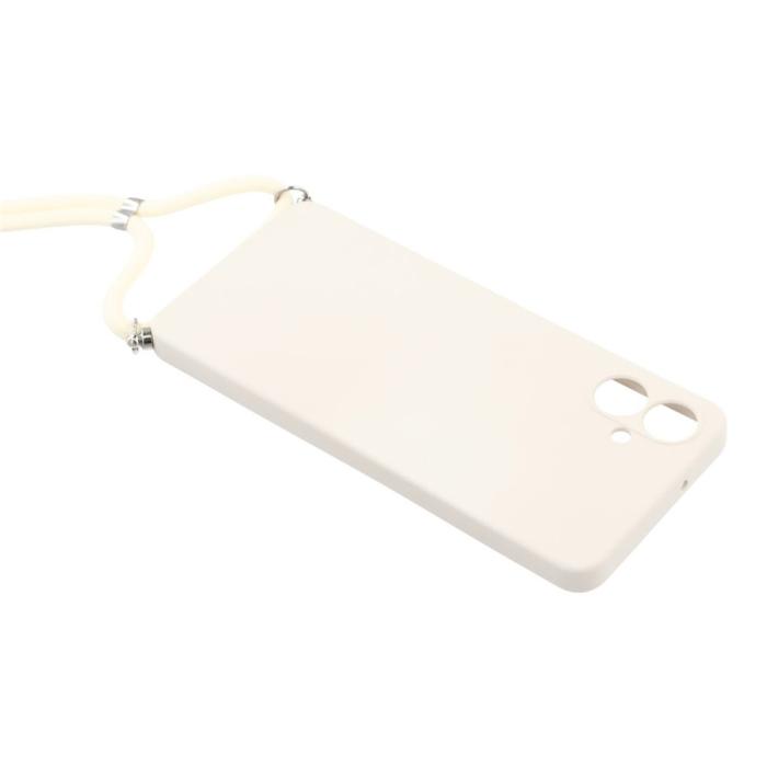 Bild 4,  Samsung Galaxy A07 Skal TPU Med Mobilsnöre Vit