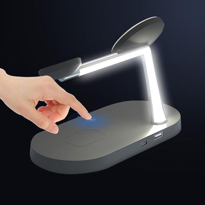 Bild 6, Tech-Protect Tech-Protect 15W 3in1 LED Magnetisk MagSafe Laddare Svart