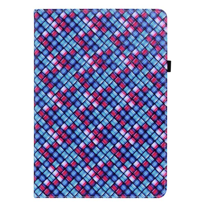 Bild 2,  Samsung Galaxy Tab S7 Plus / Tab S8 Plus Fodral Vävd Textur Blå/Rosa